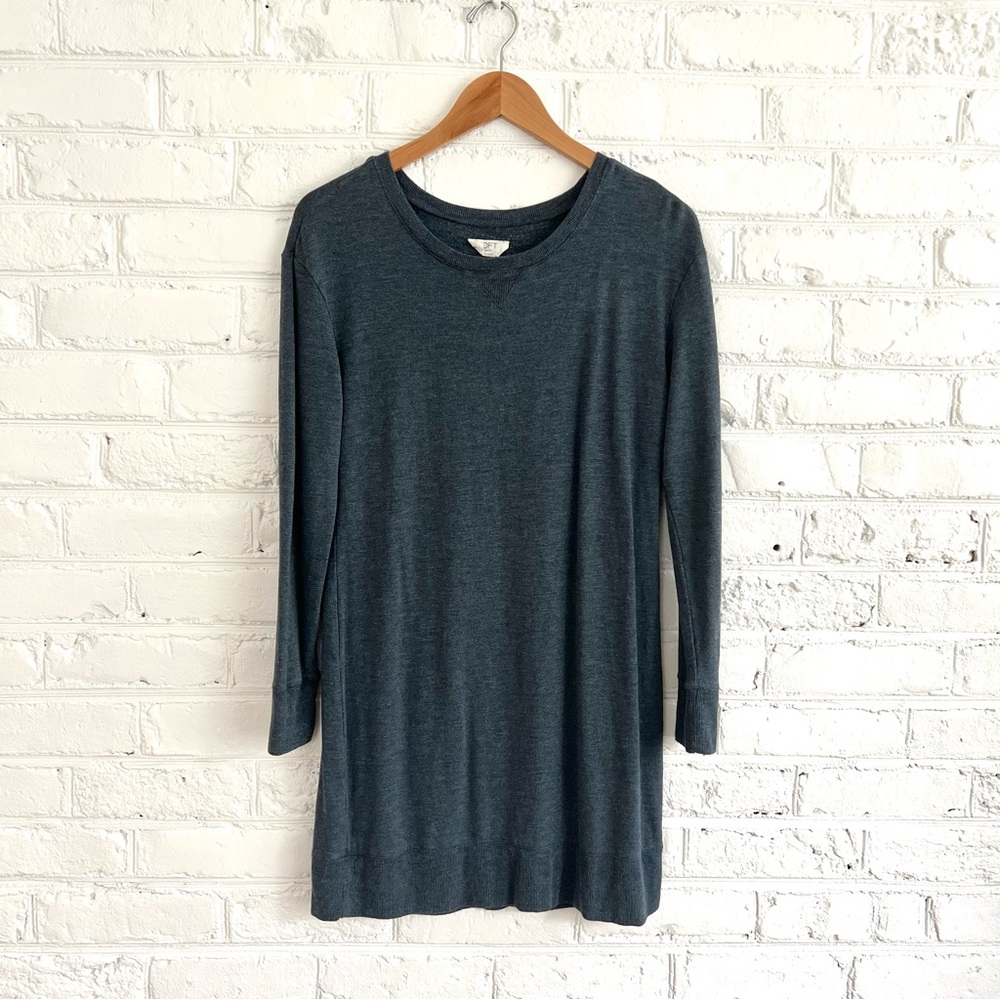 Loft Outlet Lounge Grey Cozy Fleece Lined Dress | Size Small